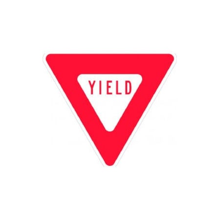 National Marker Co Aluminum Sign - Yield - .080in Thick - Red/White, TM124J